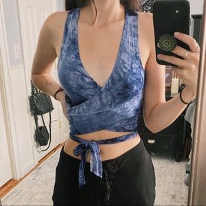 COPY - Blue Tie Dye Wrap Shirt